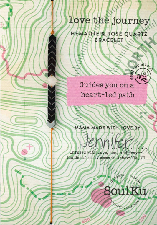 Rose Quartz Adjustable Bracelet Love The Journey