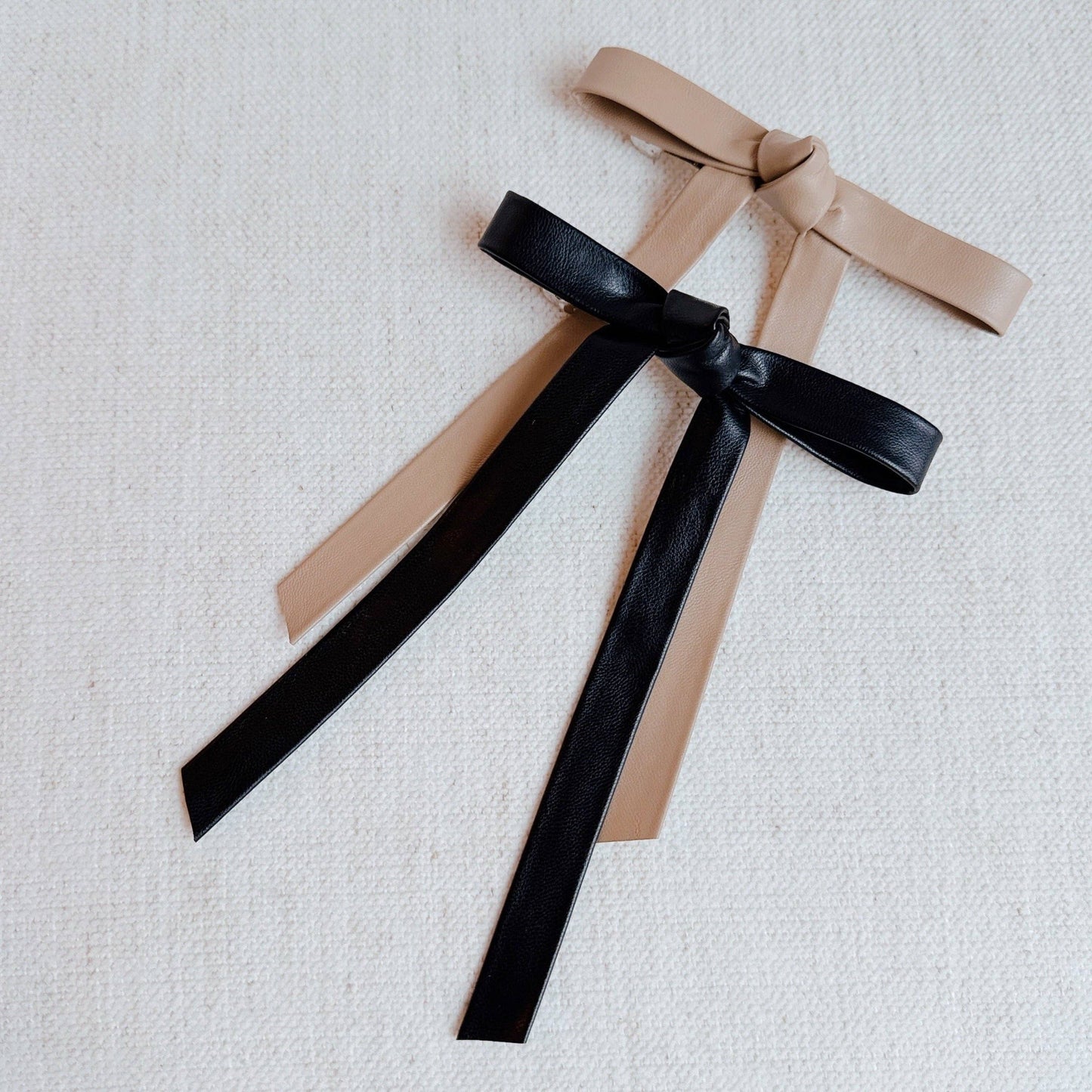Structured Bow Hair Clip Set
