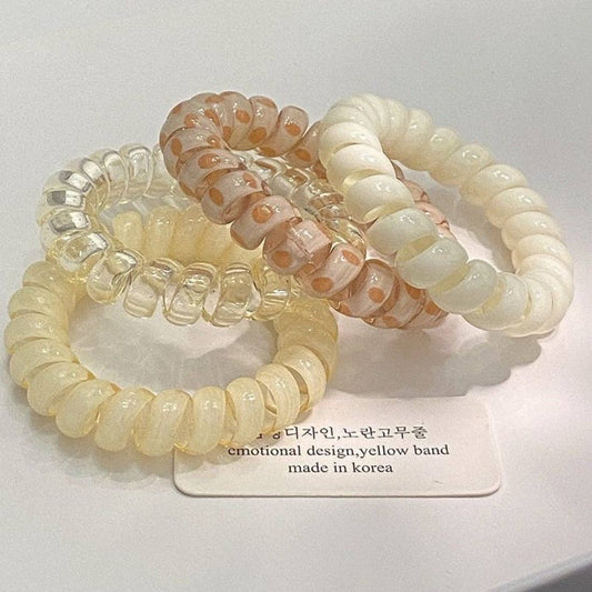 Sweet Yellow Hair Ties (4)