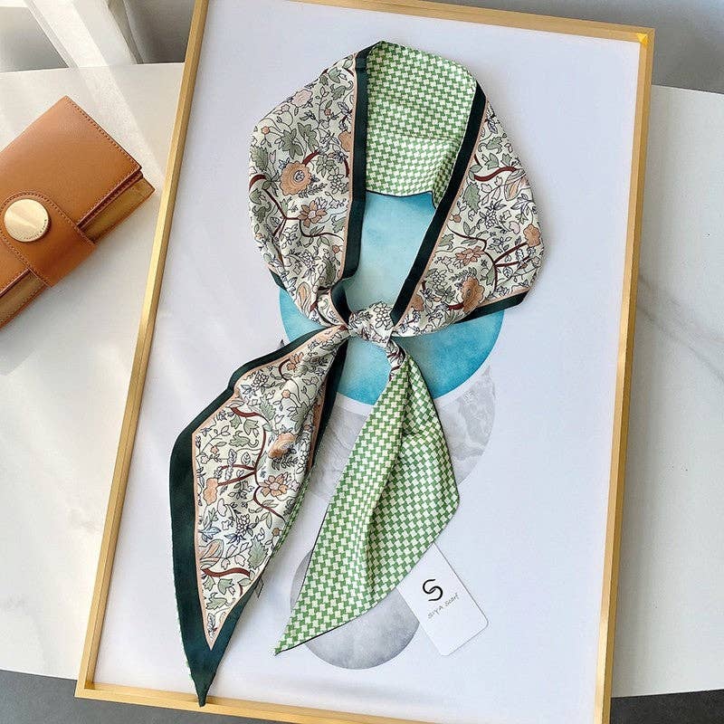 Vintage Floral Long Hairband Scarf