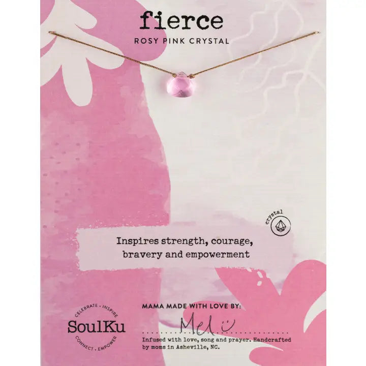 Rosy Pink Crystal Fierce Necklace
