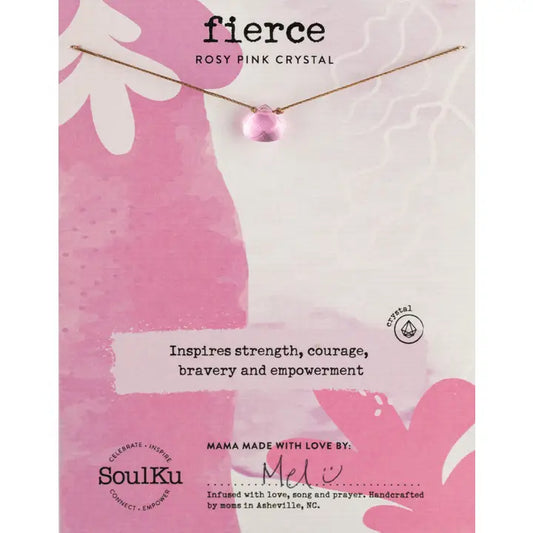 Rosy Pink Crystal Fierce Necklace