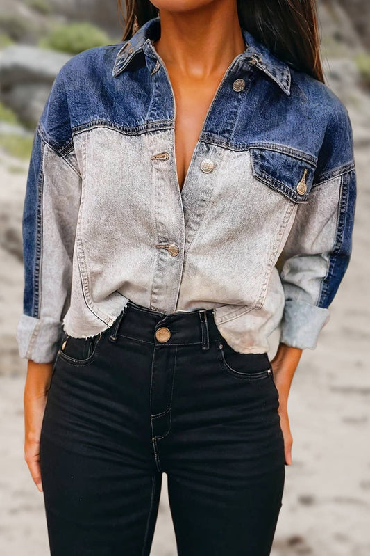 Raw Hem Denim Jacket