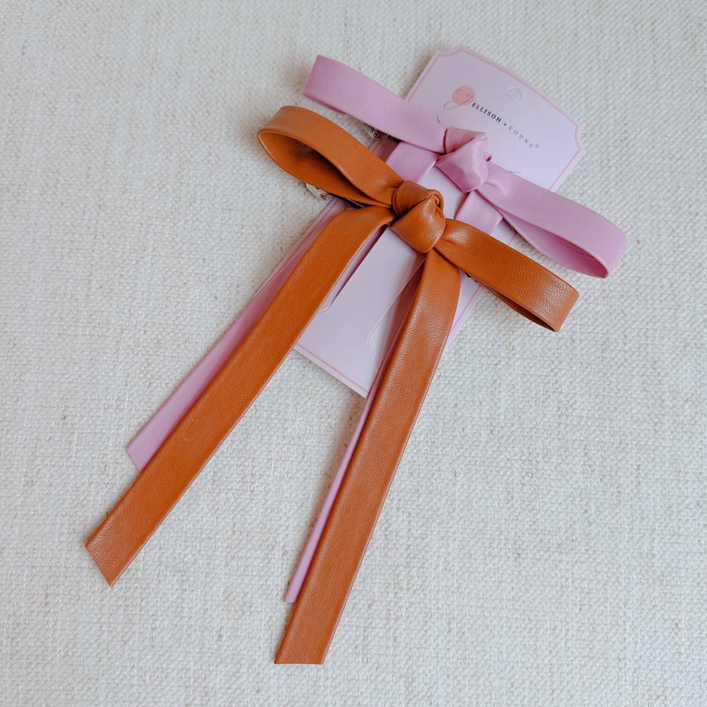 Structured Bow Hair Clip Set