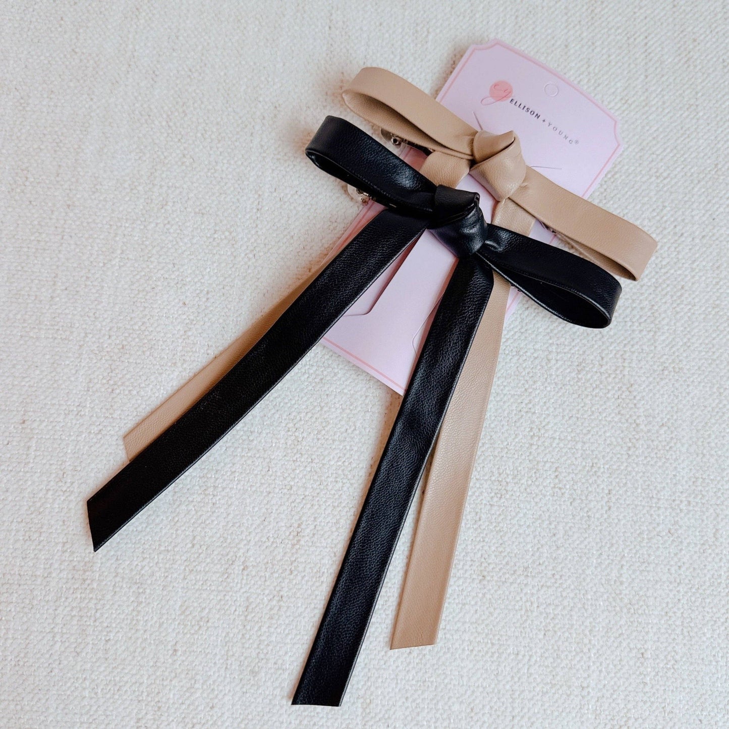 Structured Bow Hair Clip Set