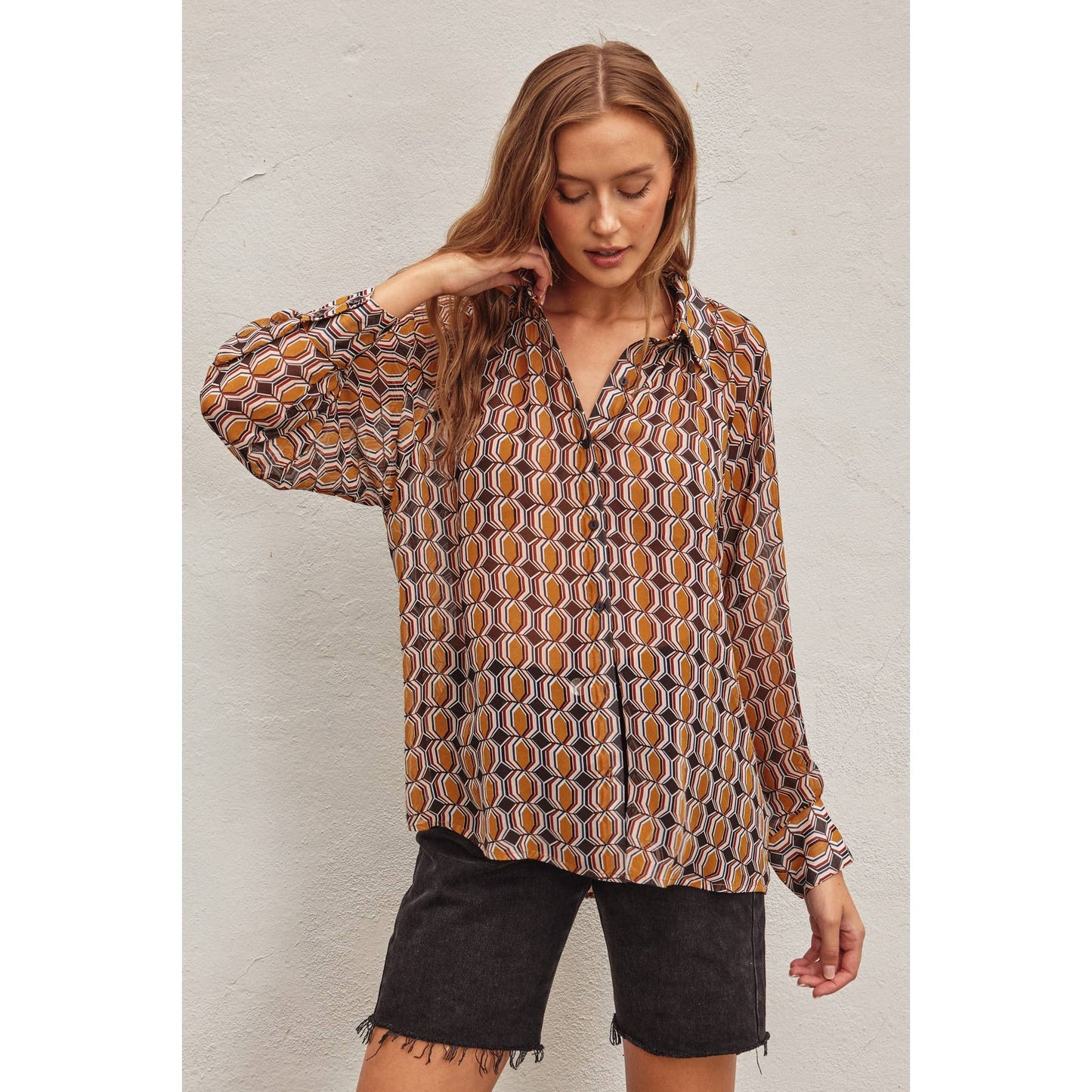 Geo Relaxed Blouse