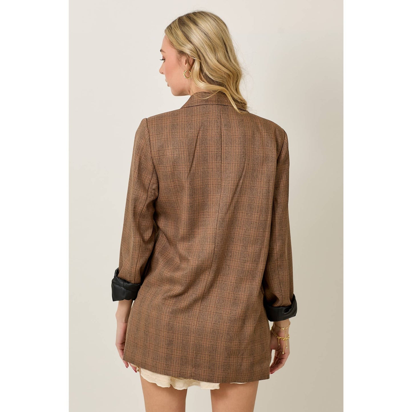 Light Weight Plaid Blazer
