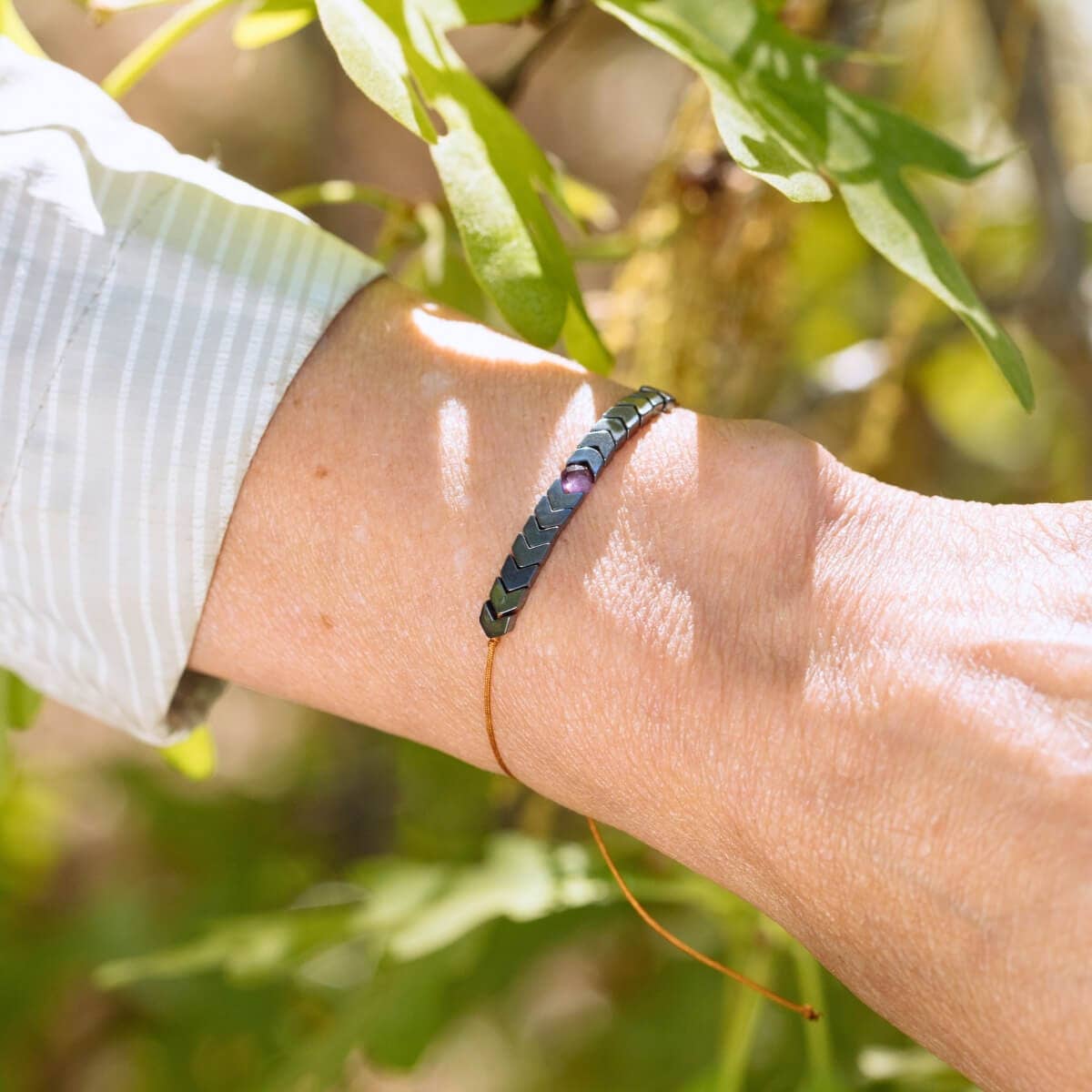Amethyst Adjustable Bracelet Fearless
