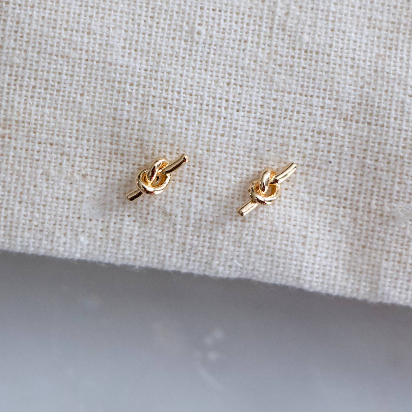 Tiny Love Knot Stud Earrings