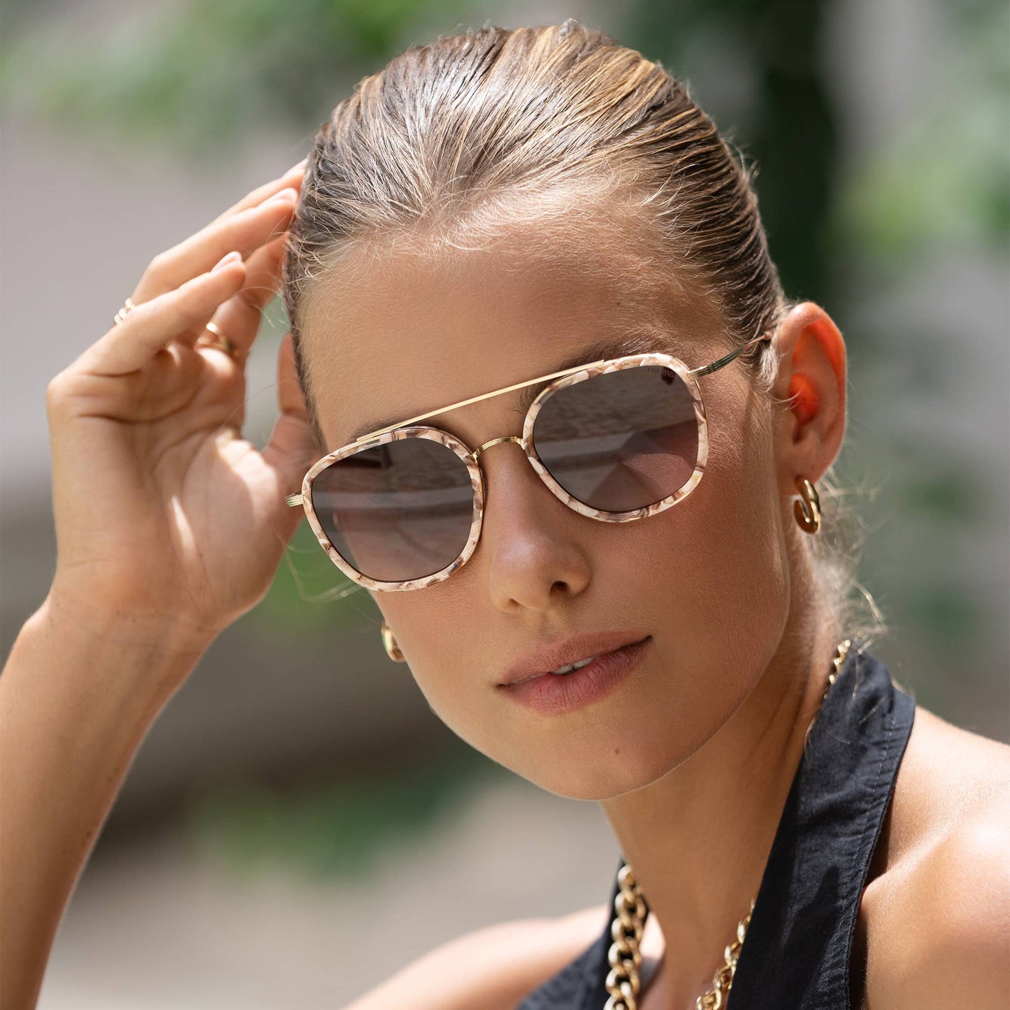 Weston Acetate Pink Pearl Sunglasses