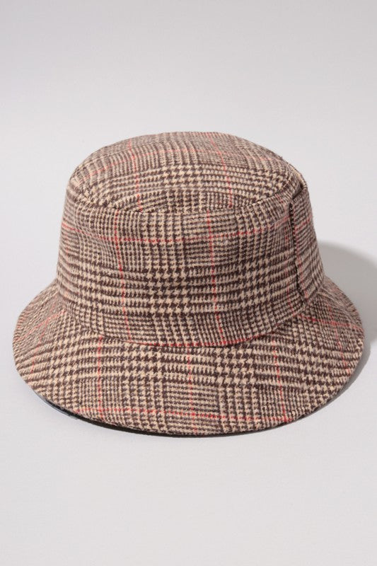 Plaid bucket Hat