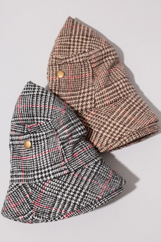 Plaid bucket Hat
